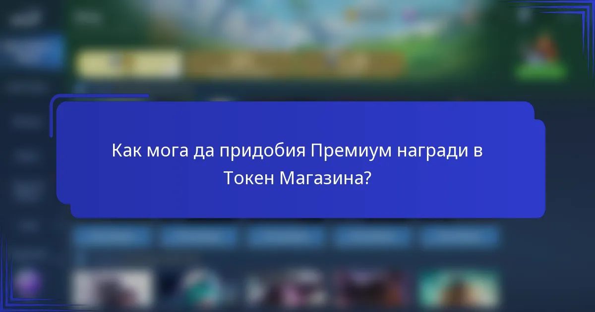 Как мога да придобия Премиум награди в Токен Магазина?