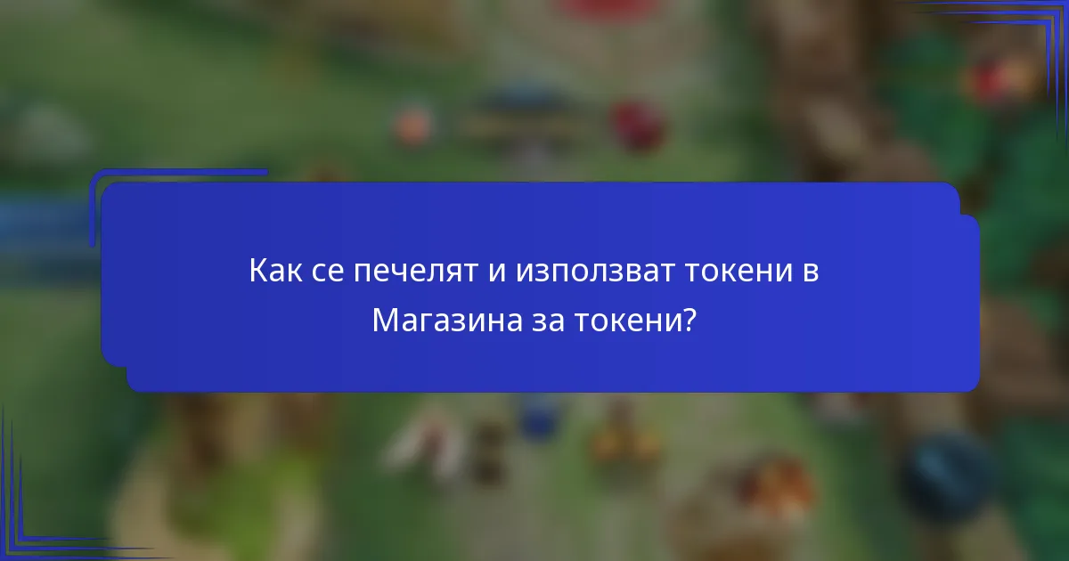 Как се печелят и използват токени в Магазина за токени?